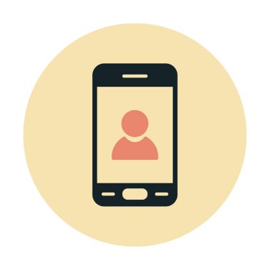 Mobil Kullanıcı simgesi vektör çizimi