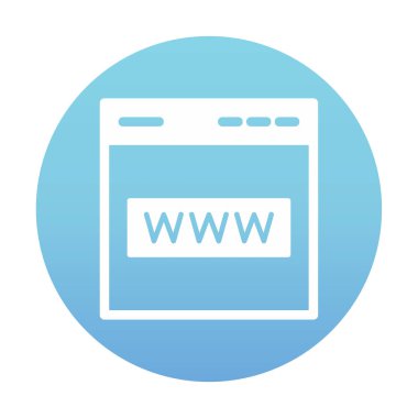 Basit web sitesi arayüzü simgesi, vektör illüstrasyonu