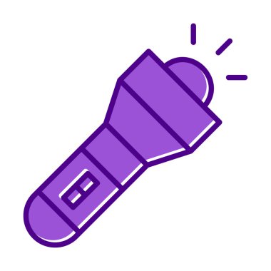 Seyahat fenerinin düz simgesi. Renkli vektör çizimi