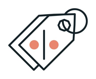 Etiket. Web simgesi basit illüstrasyon                