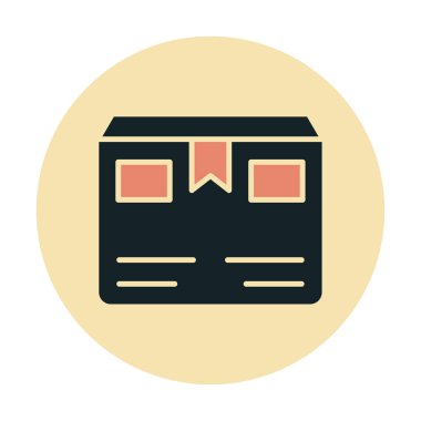 Teslimat kutusu simgesi, vektör illüstrasyonu basit tasarım