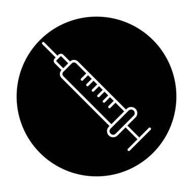 Enjeksiyon Virüsü simgesinin vektör çizimi