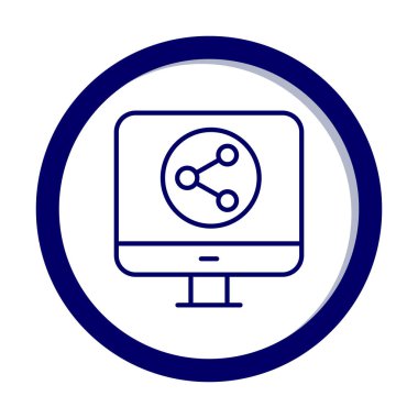 Basit Veri Paylaşımı simgesi, vektör illüstrasyonu