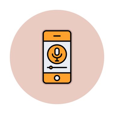 Web tasarımı için mobil kayıt vektör simgesi