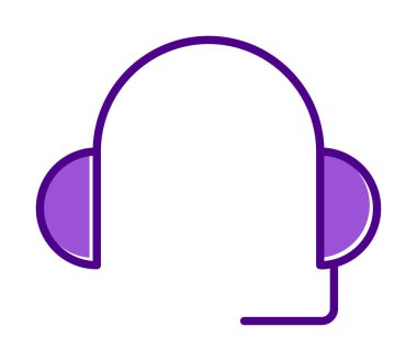 kulaklık simgesi vektör illüstrasyon destek servisi