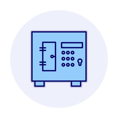 Güvenli kutu simgesinin vektör çizimi