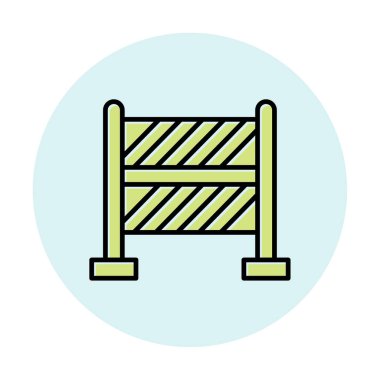 Bariyer. Web simgesi basit illüstrasyon