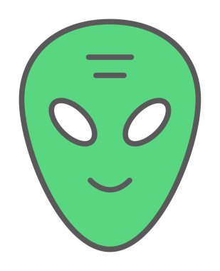 Sevimli uzaylı karakter Vektör illüstrasyonu