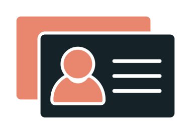 İş Kartları arka planda basit simge. 