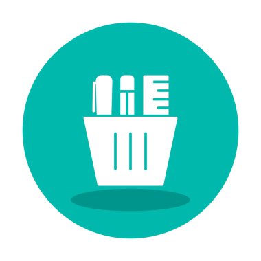 Kırtasiye web simgesi beyaz arkaplanda izole edildi