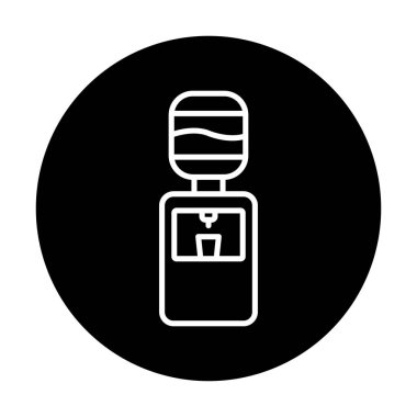 Basit Su Soğutucu simgesi, vektör illüstrasyonu