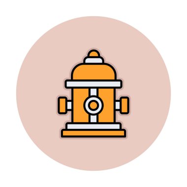 Modern yangın musluğu simgesinin vektör illüstrasyonu 