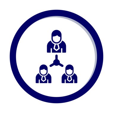 düz Yönetim simgesi vektör illüstrasyonu  