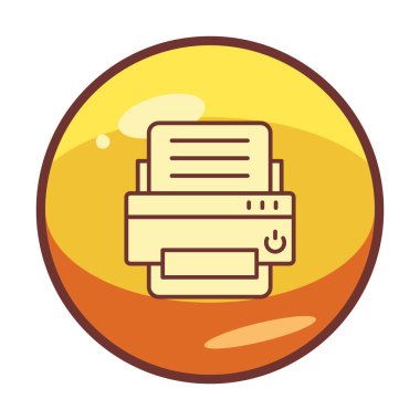 yazıcı simgesi web basit illüstrasyon