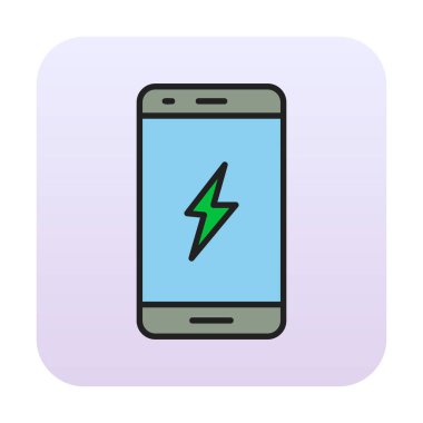 Mobil simge vektör illüstrasyonunu şarj et