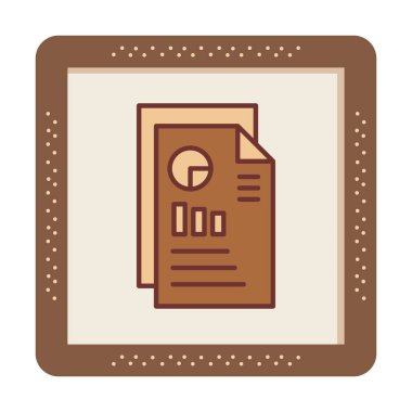 iş raporu simgesi, vektör illüstrasyonu basit tasarım