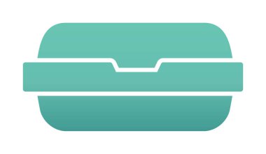 yiyecek kabı ikonu vektör illüstrasyonu