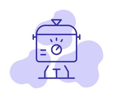 Yavaş Pişiren simge vektör çizimi