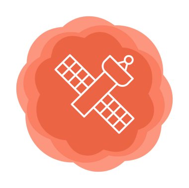 Uydu Simgesi, vektör illüstrasyonu