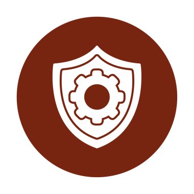 Güvenlik kalkanı simgesi koruma konsepti, vektör illüstrasyonu