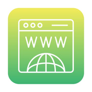 Basit web sitesi arayüzü simgesi, vektör illüstrasyonu