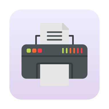 yazıcı simgesi web basit illüstrasyon