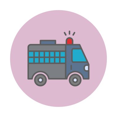 Van düz vektör simgesi