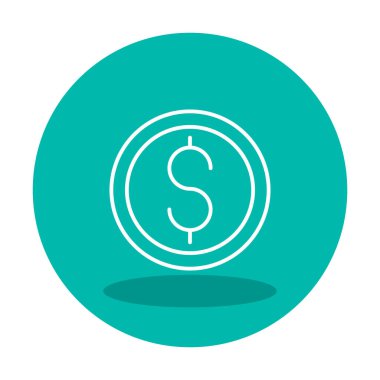 Dolar para simgesi, vektör illüstrasyonu