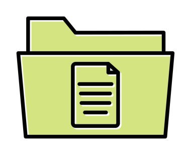 klasör renkli vektör simgesi 