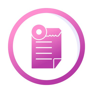 Basit not defteri simgesi, vektör illüstrasyonu