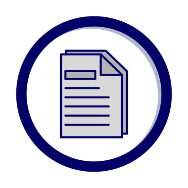 belge simgesi, vektör illüstrasyonu basit tasarım