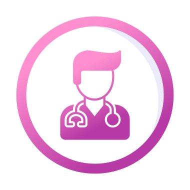 Erkek doktor simgesi, vektör illüstrasyon tasarımı