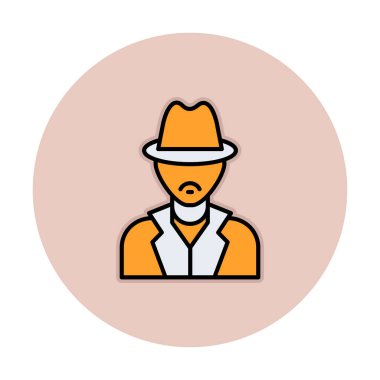 Dedektif ikon vektör illüstrasyonu