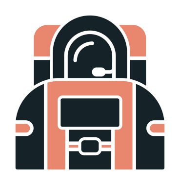 Uzay astronot düz simgesi