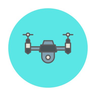 Basit Drone simgesi vektör illüstrasyonu