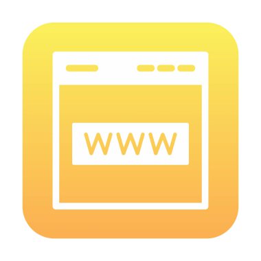 Basit web sitesi arayüzü simgesi, vektör illüstrasyonu