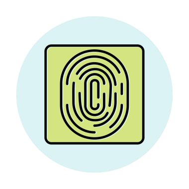 Parmak izi web simgesi vektör illüstrasyonu