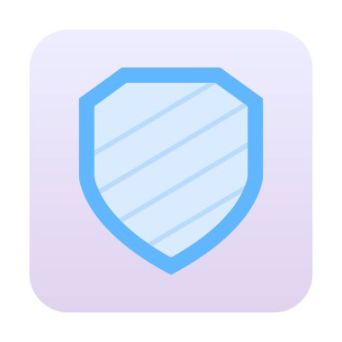 Güvenlik kalkanı simgesi, vektör illüstrasyonu