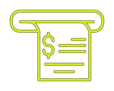 fatura simgesi, vektör illüstrasyonu basit tasarım