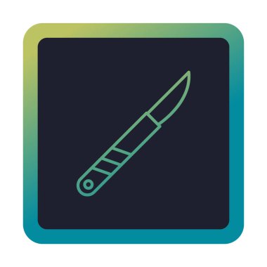 Cerrahi bıçak. Web simgesi basit illüstrasyon 