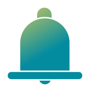 Basit Bildirim Zili simgesi, vektör illüstrasyonu