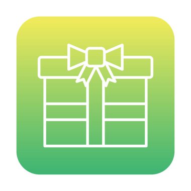 hediye kutusu simgesi, vektör illüstrasyonu  