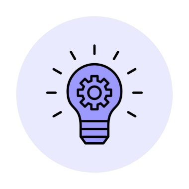 Fikir ampul ikonu vektör illüstrasyonu             