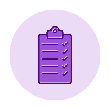 Kontrol listesi vektör simgesi modern basit vektör illüstrasyonu