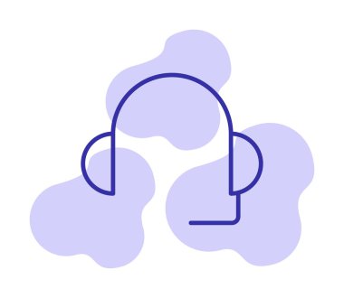 kulaklık simgesi vektör illüstrasyon destek servisi