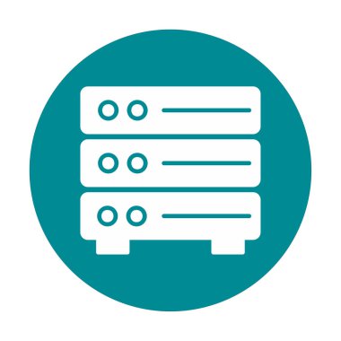 Sunucu simgesi tasarımı, vektör illüstrasyonu                