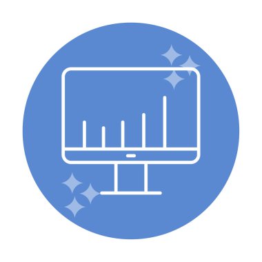 Basit Ekran simgesi, vektör illüstrasyonu