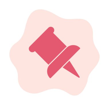 İğne simgesine bas. vektör illüstrasyonu