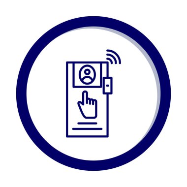 Kapı Kamera simgesi vektör illüstrasyonu 