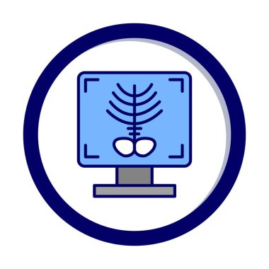 X-ray Bone ikon vektör çizimi